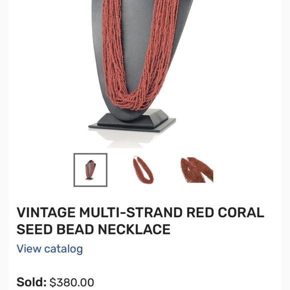 30 strand coral bead necklace - Picture 6 of 7